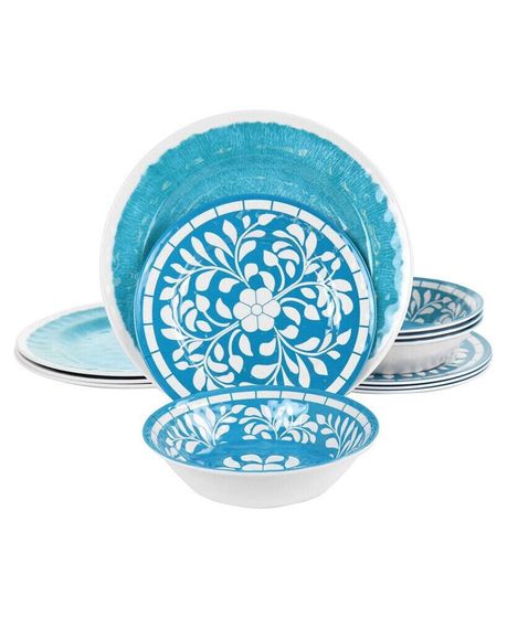 Rebeca 12 Piece Melamine Dinnerware Set, Service for 4