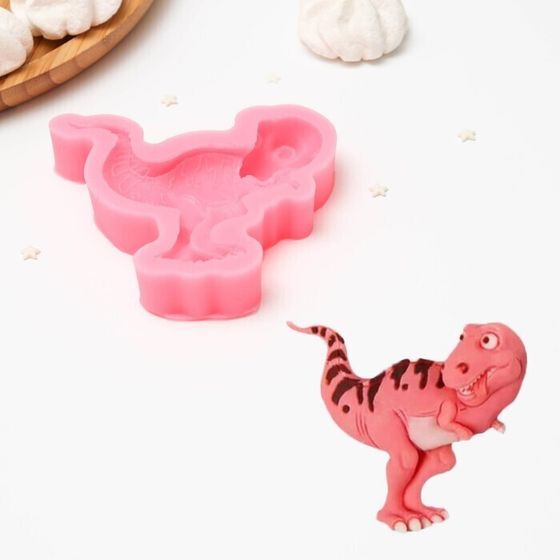 !09 Молд «Тираннозавр», силикон, 11×11×2 см