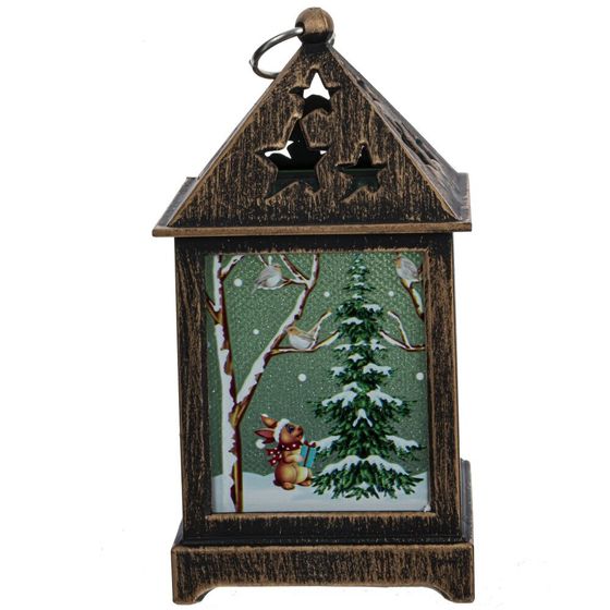 Изделие декоративное &quot;Фонарь&quot; (подсветка, 3xLR44), L6,5 W6,5 H12,5 см, 3в.