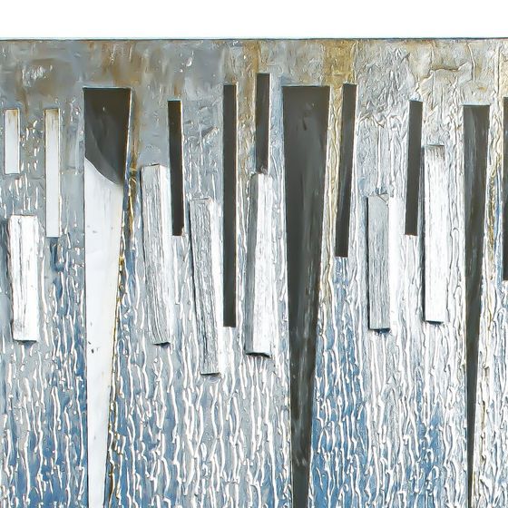 Панно с зеркальным декором, L100 W6 H100 см