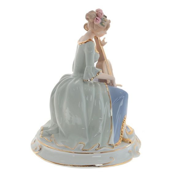 Фигурка декоративная "Девушка с виолончелью", L20 W19 H24 см