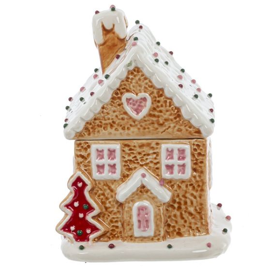 Конфетница &quot;Пряничный дом&quot;, 400 мл, L10,5 W10,5 H16 см, 2в.
