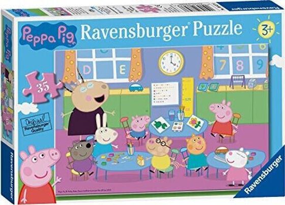 Ravensburger Puzzle Zabawa w klasie Świnka Peppa