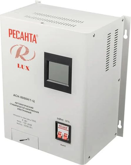 Стабилизатор напряжения Ресанта АСН-8 000 Н/1-Ц Lux 8000Вт белый