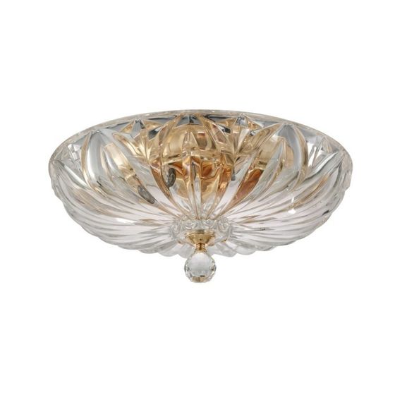 Светильник потолочный Crystal Lux, Denis 1551/104, E14, 4х40 Вт, 18х40х40 см, цвет золотой