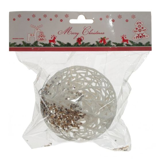 Украшение новогоднее "Шар", D 10 см, L10 W10 H11 см