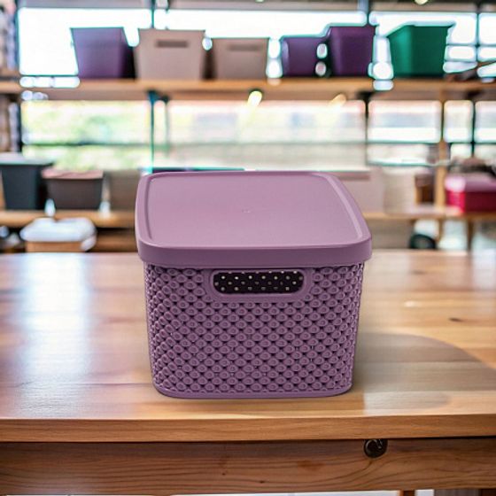 Коробка для хранения DIAMOND фиолетовая XS 3.5л с крышкой