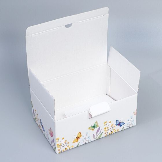 !09 Коробка-пенал (набор 3 штуки) сборная «С 8 марта» 20 х 15 х 10 см.