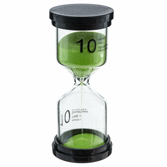 Часы песочные (10 мин.), Д4,5 Ш4,5 В10,5 см, 5в.