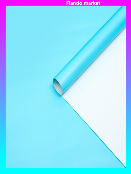 !Бумага перламутровая 2 листа голубая 0,5 х 0,7 м,