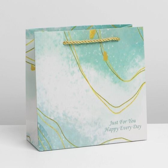 !09 Пакет «Голубая лагуна» подарочный (набор 4 штуки) 20 х 20 х 8 см.