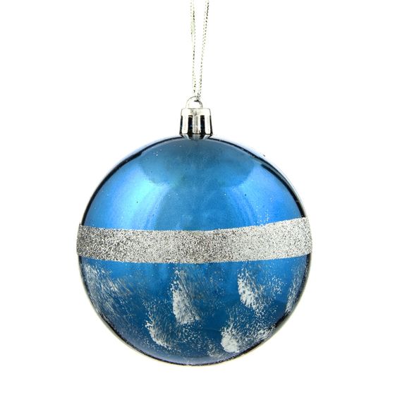 Набор из 12шт, Украшение новогоднее Шар "Синее вдохновение", D 8 см, L35 W27 H9 см