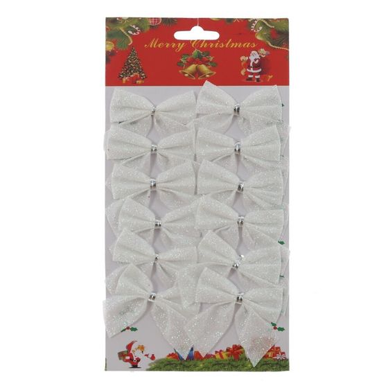 Набор из 12шт Изделие декоративное &quot;Бант&quot;, L12,5 W0,5 H24 см, 4в.