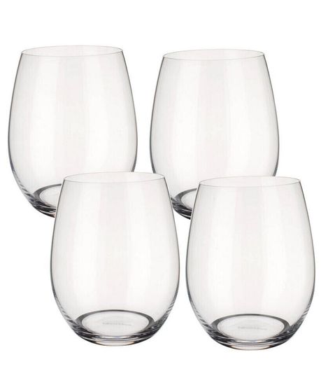 Entrée Double Old Fashioned or White Wine Stemless, Set of 4