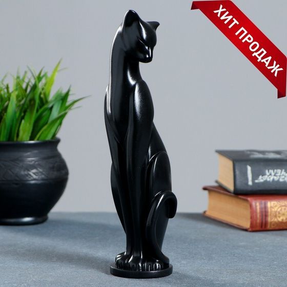 Фигура &quot;Кошка Грация&quot; чёрная, 6х7х23см