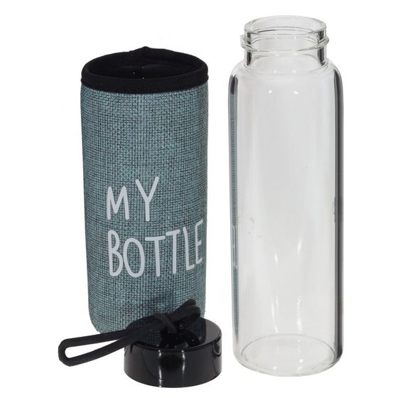 Бутылка, 400 мл, L7 W7 H19 см, дизайн микс