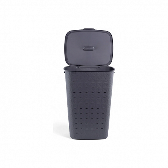 Корзина для белья SOFTEX тёмно-серая 56л