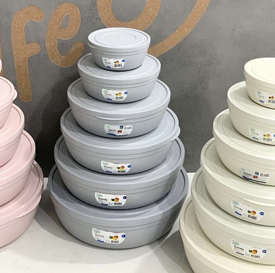 Салатник SANDY розовый 4л 28.5см низкий с крышкой