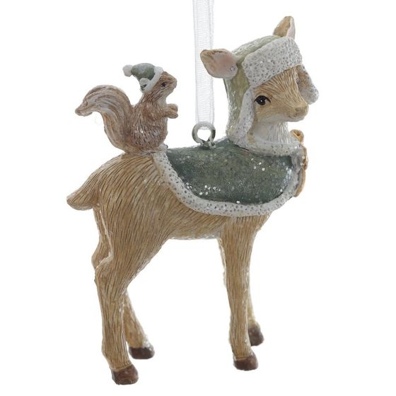 Фигурка декоративная подвесная "Олененок", L5,5 W2,5 H8 см, 3в.