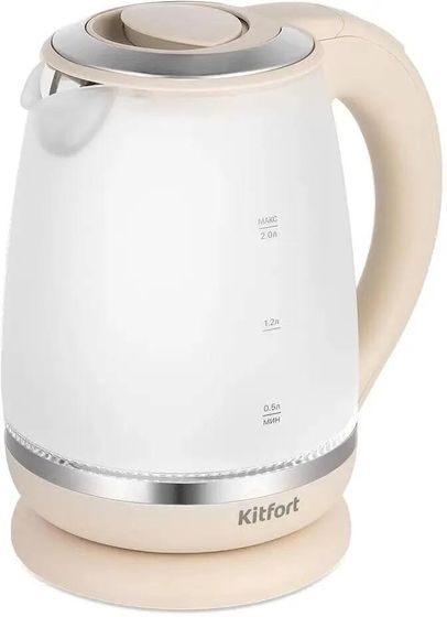 Чайник электрический Kitfort КТ-6601 2л 2200Вт бежевый