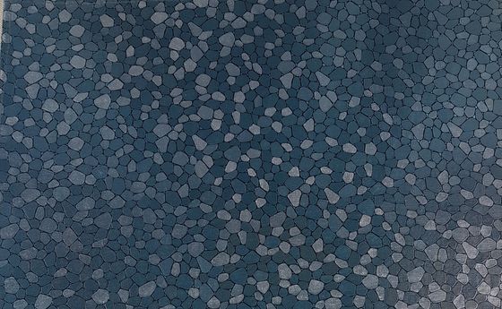 !09 Салфетка сервировочная (набор 2 штуки) "Камни" 40/30 см. цвет серебро