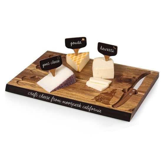 Toscana® by Disney&#39;s Cinderella Delio Acacia Cheese Cutting Board &amp; Tools Set