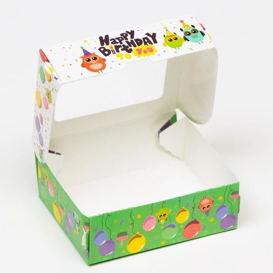 !Коробка складная 5 штук "Happy Birthday", 10 х 8 х 3,5 см.
