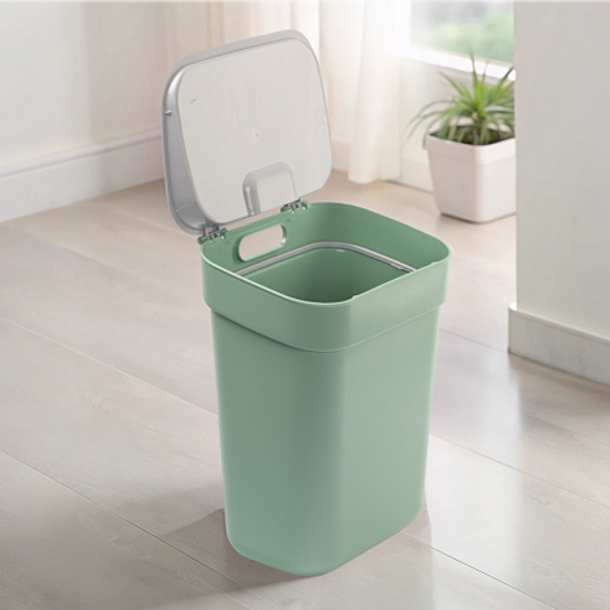 Контейнер для мусора READY TO COLLECT зеленый/светло-серый 10л