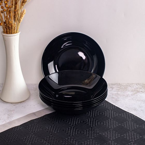 Столовый набор 19 предметов ДИВАЛИ черно-белый