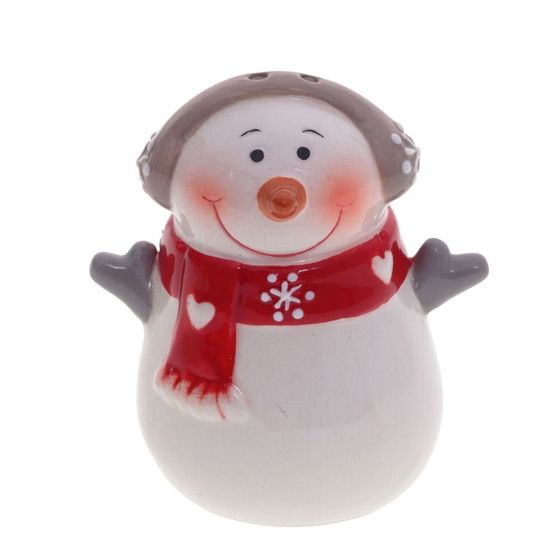 Набор: солонка и перечница &quot;Снеговик меломан&quot;, L6,5 W5 H7,5 см