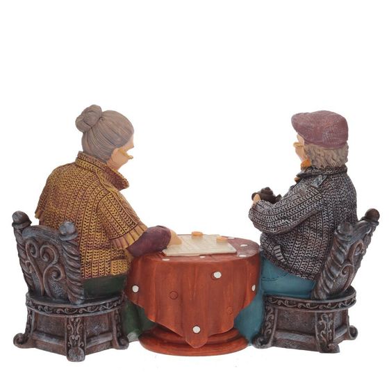 Фигурка декоративная &quot;Бабушка с дедушкой&quot;, Д21 Ш9 В15 см, 2в.