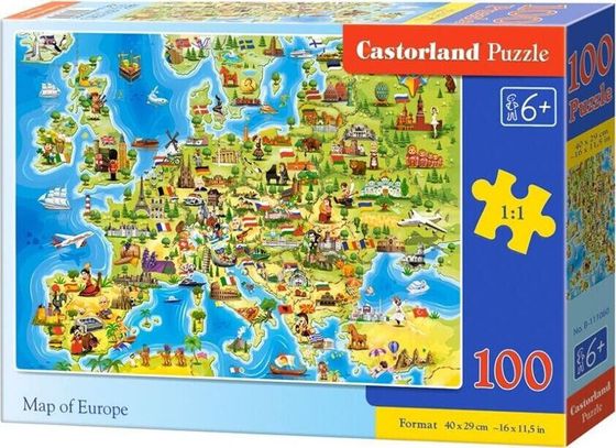 Castorland Puzzle 100 Map of Europe CASTOR