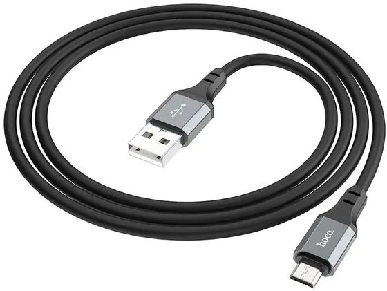 Кабель Hoco X86 Micro Spear X86 MICRO USB (m)-micro USB (m) 1м черный