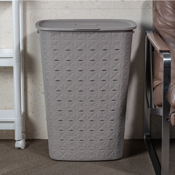 Корзина для белья SOFTEX серая 56л