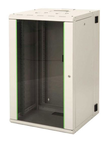 Шкаф коммутационный Lande Proline (LN-PR20U6045-LG-111) настенный 20U 600x450мм пер.дв.стекл задн.дв.стал.лист направл.под закл.гайки 100кг серый 35к