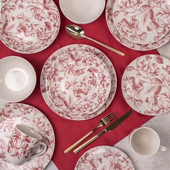 Тарелка десертная BOTANICA бордо 19см