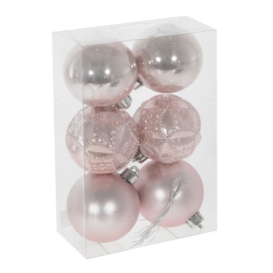 Набор из 6шт Украшение новогоднее &quot;Шар&quot;, D 6 см, L6 W6 H7 см