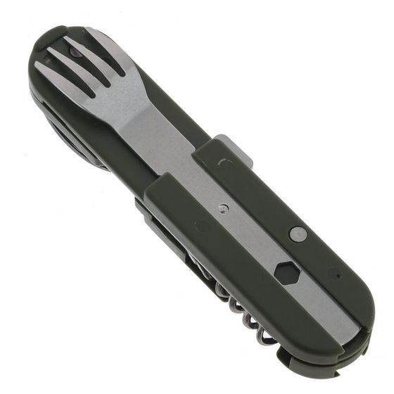 Набор из 7-ми предм: 2 фляжки 210/120 мл, ручка, фонарь, компас, открывалка, складной н-р,  Д18 Ш23,