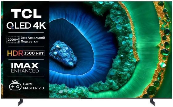 Телевизор QLED 85&quot; TCL 85C855 черный 4K Smart TV безрамочный