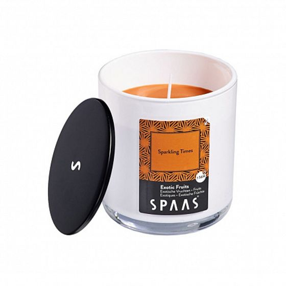 Свеча ароматическая в стакане с алюминиевой крышкой ЭКЗОТИЧЕСКИЕ ФРУКТЫ 9.5х10.5 56ч