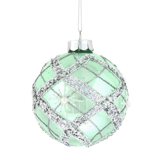 Украшение новогоднее Шар &quot;Веселые ребята в бирюзовом&quot;, D 8 см, L36 W28 H11 см, 6в.