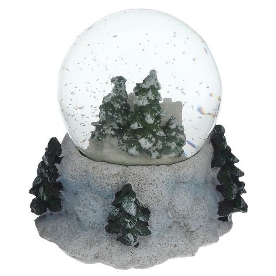 Фигурка декор в стекл шаре &quot;Домик/Олень&quot;, D 6.5 см, L9 W8 H9 см, 3в.