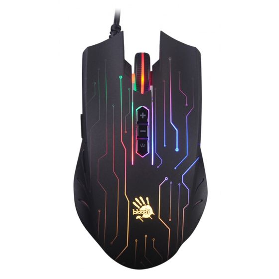 Мышь A4Tech Bloody Q82 черный/рисунок оптическая проводная (6200dpi)