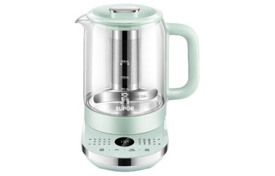 SUPOR Wellness Pot Stirring Household Glass Floral Tea Maker Office 316L Stainless Steel SW-15YT02