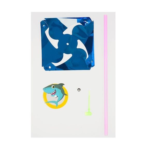 !Ветерок с фольгой «Акула», 36 см