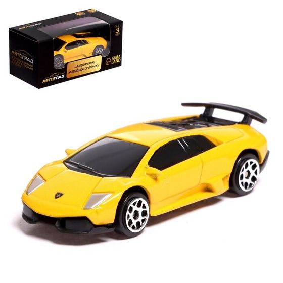 Машина металлическая LAMBORGHINI MURCIELAGO LP 670-4 SV, 1:64, цвет жёлтый