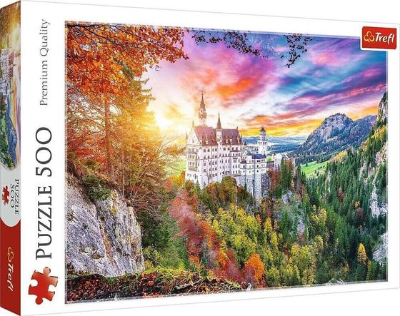 Trefl Puzzle 500 element?w Widok na zamek Neuschwanstein Niemcy