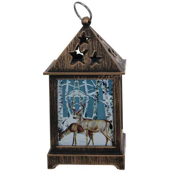 Изделие декоративное &quot;Фонарь&quot; (подсветка, 3xLR44), L6,5 W6,5 H12,5 см, 3в.