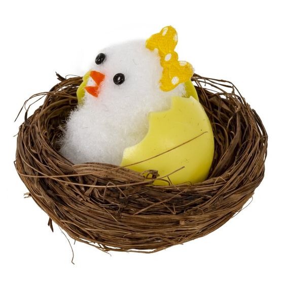 Набор из 2-х изделий декоративных &quot;Гнездо пасхальное&quot;, L11,5 W6,5 H6 см