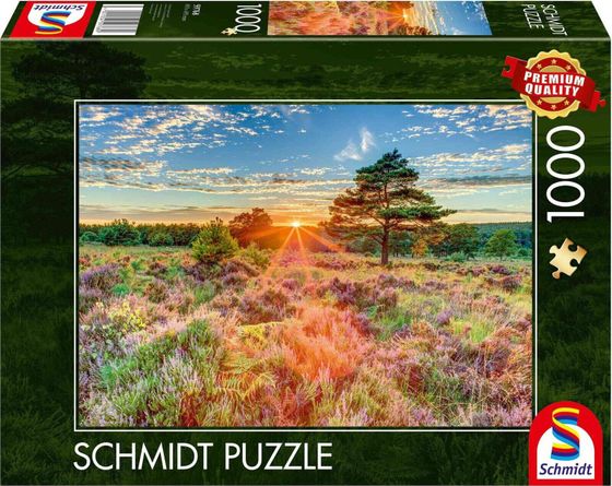 Schmidt Spiele Puzzle PQ 1000 Zachód słońca na wrzosowisku G3